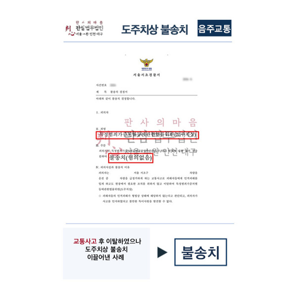 도주치상 불송치